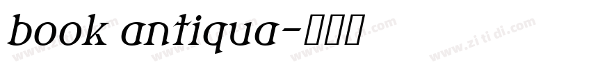 book antiqua字体转换